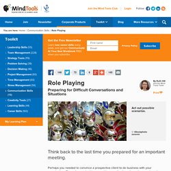 Role Playing - Communication Skills Training from MindTools