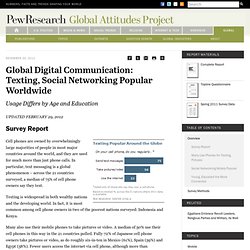 Global Digital Communication: Texting, Social Networking Popular Worldwide