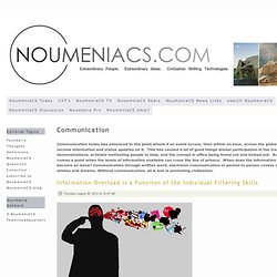 Communication - Global Community - NoumeniaCS - Change happens!