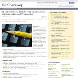 21 Online Student Tools to Help with Research, Communication, and Organization