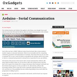 Arduino – Serial Communication