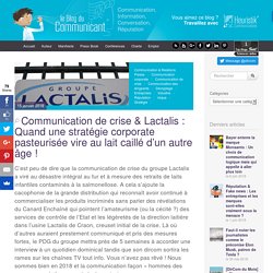 Communication de crise & Lactalis : Quand une stratégie corporate pasteurisée vire au lait caillé d'un autre âge