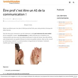 Être prof : AS de la communication