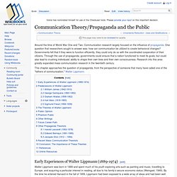 Communication Theory/Propaganda and the Public