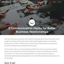 5 Communication Hacks for Better Business Relationships