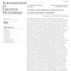 le rôle des réseaux sociaux en communication interne « Scénarisation et Création Multimédia
