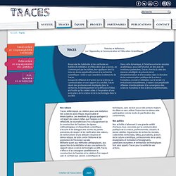 Théories et Réflexions sur l'Apprendre, la Communication et l'Éducation Scientifiques > Traces