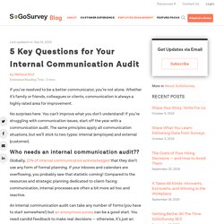 5 Key Questions for Your Internal Communication Audit - SoGoSurvey Blog