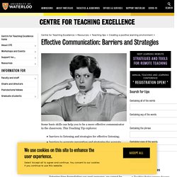 Effective communication: barriers and strategies