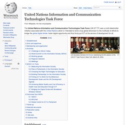 United Nations Information and Communication Technologies Task Force