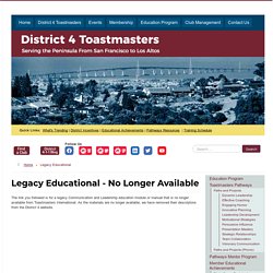 Advanced Communication - D4TM - District 4 Toastmaster