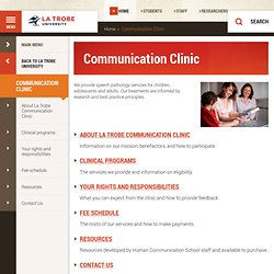 La Trobe Communication Clinic (LCC)