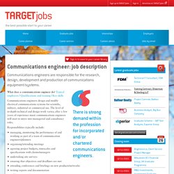 Communications engineer: job description
