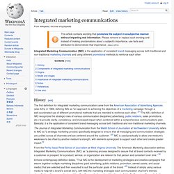 Integrated marketing communications