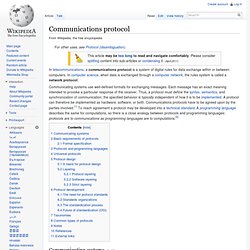 Communications protocol