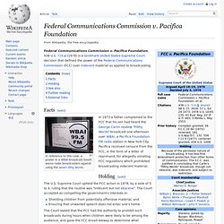 FCC v. Pacifica Foundation