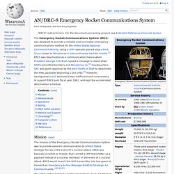 AN/DRC-8 Emergency Rocket Communications System