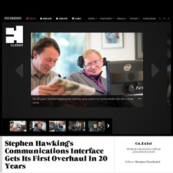Stephen Hawking's Communications Interface Gets Its First Overhaul In 20 Years