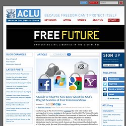 ACLU: Guide to What We Now Know About the NSA's Dragnet Searches of Your Communications