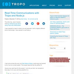 Real-Time Communications with Tropo and Node.js