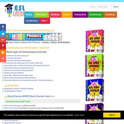 ESL Speaking Lesson Plans, Communicative TEFL Resources