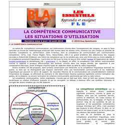 La Compétence communicative - Les Situations d'utilisation / Guy Spielmann