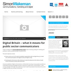 Digital Britain - what it means for public sector communicators