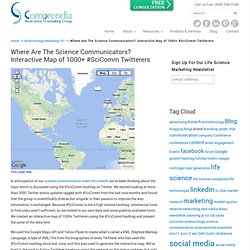 Where Are The Science Communicators? Interactive Map of 1000+ #SciComm Twitterers
