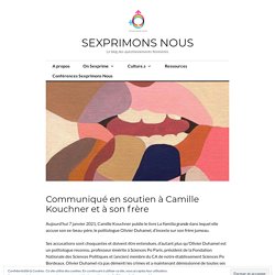 Communiqué en soutien à Camille Kouchner et à son frère – SEXPRIMONS NOUS