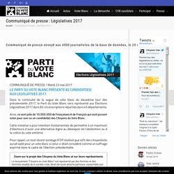 Communiqué de presse : Législatives 2017 - Citoyens du Vote Blanc
