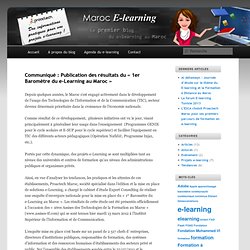 Communiqué : Publication des résultats du « 1er Baromètre du e-Learning au Maroc »