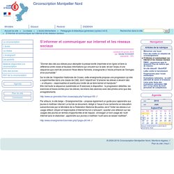 S’informer et communiquer sur internet et les réseaux sociaux - Circonscription Montpellier Nord