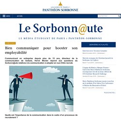 Université Paris 1 Panthéon-Sorbonne: Bien communiquer pour booster son employabilité
