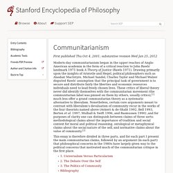 John Rawls Communitarianism