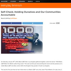 Self-Check: Holding Ourselves and Our Communities Accountable