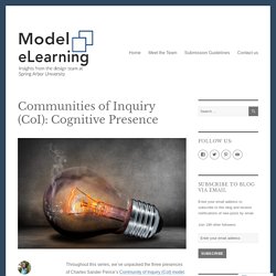 Communities of Inquiry (CoI): Cognitive Presence – Model eLearning