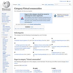 Category:Virtual communities