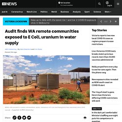 Audit finds WA remote communities exposed to E Coli, uranium in water supply