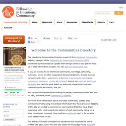 Intentional Communities Directory - ecovillages communes cohousing