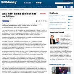 Why most online communities are failures