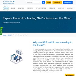 SAP HANA Community Cloud for business critical SAP applications