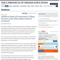 Community-College Study Asks: What Helps Students Graduate? - Students