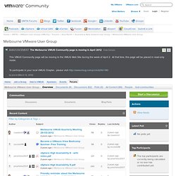 Melbourne VMware User Group