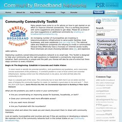 Community Connectivity Toolkit