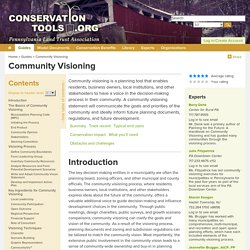 Community Visioning - Conservation Tools