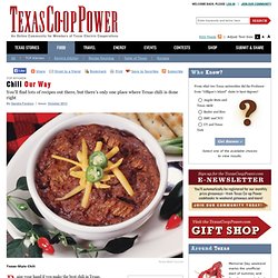 Texas Co-op Power Magazine - Food - Chili Our Way - An Online Community for Members of Texas Electric Cooperatives