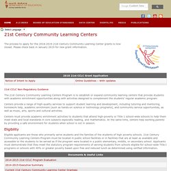 21st Century Community Learning Centers - SD DOE