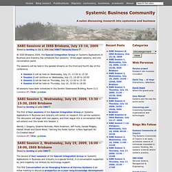 Systemic Business Community » A salon discussing research into systemics and business