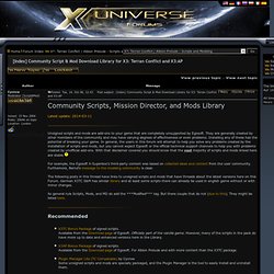 Index] Community Script & Mod Download Library for X3: Terran Conflict and X3:AP