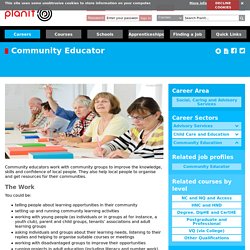 Community Educator Community Education
